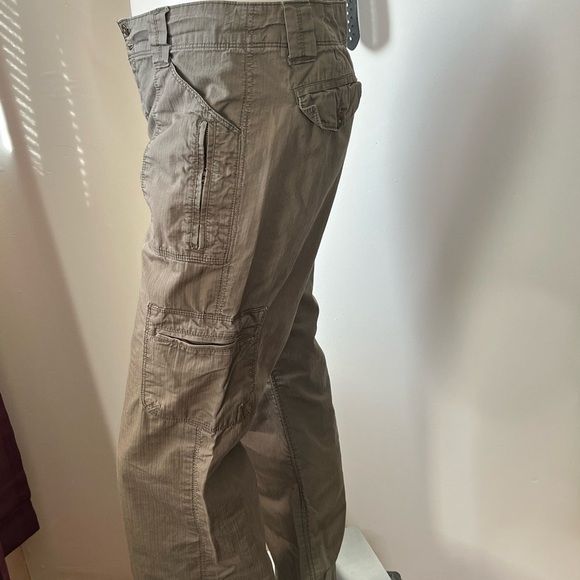 Steve & Barry’s Green Cargo Wide Leg Pants Sz 10 - Picture 4 of 10